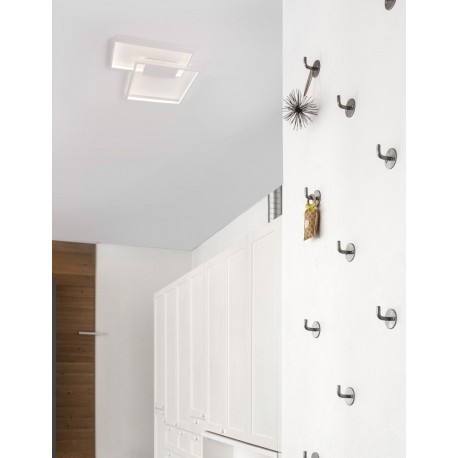 Triac Dimmable Sandy White Steel Aluminium & Acrylic LED 30 Watt 230 Volt 2030Lm 3000K IP20 L: 45 W:45 H: 4 cm - PNL9364034 - NO