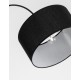 Black Fabric Shade Black Aluminium Base LED E27 1x12 Watt 230 Volt IP20 Bulb Excluded Cable Length: 180 cm L: 90 H: 180 cm - PNL