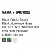 Black Fabric Shade Black Aluminium Base LED E27 1x12 Watt 230 Volt IP20 Bulb Excluded Cable Length: 180 cm L: 90 H: 180 cm - PNL