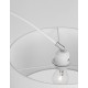 White Fabric Shade White Aluminium Base LED E27 1x12 Watt 230 Volt IP20 Bulb Excluded Cable Length: 180 cm L: 90 H: 180 cm - PNL