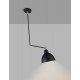 Black & Brass Metal LED E27 1x12 Watt 230 Volt IP20 Bulb Excluded D: 22 H: 95 cm Adjustable Fixed height - PNL9420851 - NOVALUC