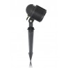 Projecteur piquet massif LED COB extérieure 10W - IP65 - Finition Gris Anthracite- Boite - 3000°K