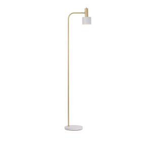 Gold Metal White Metal Shade White Base LED E27 1x12 Watt 230 Volt IP20 Bulb Excluded Cable Length: 170 cm D: 12.5 H: 165 cm - P