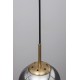Gold Metal & Smoky Glass Black PVC Wire LED E27 1x12 Watt 230 Volt IP20 Bulb Excluded D: 15 H1: 28 H2: 180 cm Adjustable height 