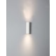 Sandy White Aluminium LED GU10 2x10 IP20 220-240 Volt Bulb Excluded D: 5.6 W: 8 H: 18 cm - PNL9450881 - NOVALUCE