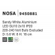 Sandy White Aluminium LED GU10 2x10 IP20 220-240 Volt Bulb Excluded D: 5.6 W: 8 H: 18 cm - PNL9450881 - NOVALUCE