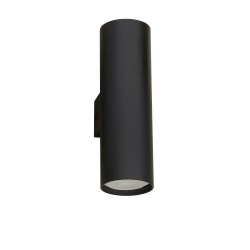 Sandy Black Aluminium LED GU10 2x10 IP20 220-240 Volt Bulb Excluded D: 5.6 W: 8 H: 18 cm - PNL9450882 - NOVALUCE