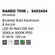 Triac Dimmable Brushed Gold Aluminium & Acrylic LED 50 Watt 230 Volt 2864Lm 3000K IP20 D: 60 H: 120 cm Adjustable Height - PNL9