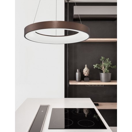 Triac Dimmable Brushed Coffee Aluminium & Acrylic LED 50 Watt 230 Volt 2864Lm 3000K IP20 D: 60 H: 120 cm Adjustable Height - PN