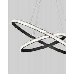 Traic Dimmable Sandy Black Aluminium & Acrylic LED 45 Watt 230 Volt 2737Lm 3000K IP20 D1: 67 D2: 47.5 H: 120 cm Adjustable heig