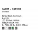 Traic Dimmable Sandy Black Aluminium & Acrylic LED 62 Watt 230 Volt 3586Lm 3000K IP20 D1: 78 D2: 60 D3: 41.5 H: 120 cm Adjusta