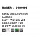 Sandy Black Aluminium & Acrylic LED 11 Watt 230 Volt 536Lm 3000K IP20 D: 29 W: 25 H: 30 cm - PNL9481095 - NOVALUCE