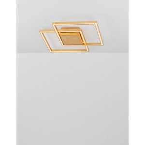 Gold Leaf Aluminium & Acrylic LED 25 Watt 230 Volt 1600Lm 3000K IP20 L: 46 W: 46 H: 6.5 cm - PNL9500821 - NOVALUCE