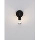 Black Metal LED E27 1x12 Watt 230 Volt IP20 Bulb Excluded D: 12 W: 21 H: 15.5 cm - PNL9501232 - NOVALUCE