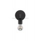 Black Metal LED E27 1x12 Watt 230 Volt IP20 Bulb Excluded D: 12 W: 21 H: 15.5 cm - PNL9501232 - NOVALUCE