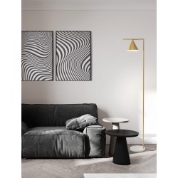 Brass Metal & White Marble Base LED E27 1x12 Watt 230 Volt IP20 Bulb Excluded Cable Length: 160 cm D: 25 W: 35 H: 175 cm - PNL95