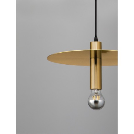 Gold Metal LED E27 1x12 Watt 230 Volt IP20 Bulb Excluded D: 35 H 1: 19.5 H 2: 180 cm Adjustable height - PNL9501241 - NOVALUCE