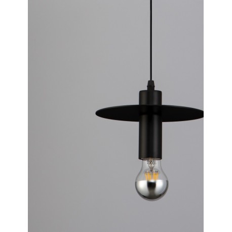 Black Metal LED E27 1x12 Watt 230 Volt IP20 Bulb Excluded D: 20 H 1: 14.5 H 2: 180 cm Adjustable height - PNL9501242 - NOVALUCE