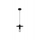 Black Metal LED E27 1x12 Watt 230 Volt IP20 Bulb Excluded D: 20 H 1: 14.5 H 2: 180 cm Adjustable height - PNL9501242 - NOVALUCE