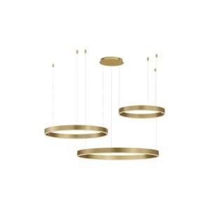 3000K Triac Dimmable Brass Gold Aluminium & Acrylic LED 140 Watt 230 Volt 7840Lm IP20 D1: 60 D2: 80 D3: 100 H: 250 cm Adjusta 2
