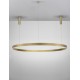 3000K Triac Dimmable Brass Gold Aluminium & Acrylic LED 80 Watt 6000Lm 230 Volt IP20 D: 150 H: 250 cm Adjustable Height - PN