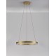 Triac Dimmable Brass Gold Aluminium LED 23 Watt 220 Volt 2521Lm 3000K IP20 D: 40 H: 150 cm Adjustable Height - PNL9530226 - NOV