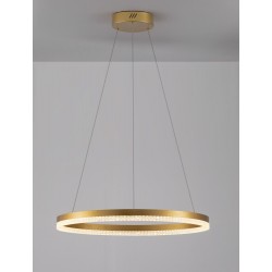 Triac Dimmable Brass Gold Aluminium LED 32 Watt 220 Volt 3288Lm 3000K IP20 D: 60 H: 150 cm Adjustable Height - PNL9530228 - NOV