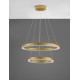 Triac Dimmable Brass Gold Aluminium LED 52 Watt 220 Volt 5684Lm 3000K IP20 D: 60 H: 150 cm Adjustable Height - PNL9530230 - NOV