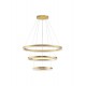 Triac Dimmable Brass Gold Aluminium LED 97 Watt 220 Volt 9452Lm 3000K IP20 D: 80 H: 300 cm Adjustable Height - PNL9530232 - NOV