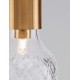 Brass Metal & Clear Glass LED G9 1x6 Watt 230 Volt IP20 Bulb Excluded D: 9.5 H: 120 cm Adjustable height - PNL9536412 - NOVAL