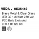 Brass Metal & Clear Glass LED G9 1x6 Watt 230 Volt IP20 Bulb Excluded D: 9.5 H: 120 cm Adjustable height - PNL9536412 - NOVAL