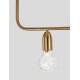 Brass Metal & Clear Glass LED G9 5x6 Watt 230 Volt IP20 Bulb Excluded L: 128 W: 10 H: 120 cm Adjustable height - PNL9536415 -