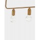 Brass Metal & Clear Glass LED G9 5x6 Watt 230 Volt IP20 Bulb Excluded L: 128 W: 10 H: 120 cm Adjustable height - PNL9536415 -