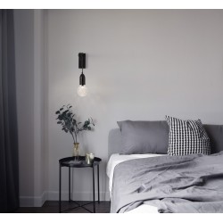 Black Metal & Clear Glass LED G9 1x6 Watt 230 Volt IP20 Bulb Excluded L: 9.5 W: 20 H: 39 cm Adjustable height - PNL9536416 - 