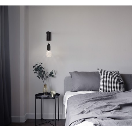 Black Metal & Clear Glass LED G9 1x6 Watt 230 Volt IP20 Bulb Excluded L: 9.5 W: 20 H: 39 cm Adjustable height - PNL9536416 - 