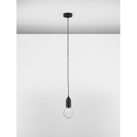 Black Metal & Clear Glass LED G9 1x6 Watt 230 Volt IP20 Bulb Excluded D: 9.5 H: 120 cm Adjustable height - PNL9536417 - NOVALU