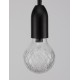 Black Metal & Clear Glass LED G9 1x6 Watt 230 Volt IP20 Bulb Excluded D: 9.5 H: 120 cm Adjustable height - PNL9536417 - NOVALU