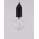 Black Metal & Clear Glass LED G9 1x6 Watt 230 Volt IP20 Bulb Excluded D: 9.5 H: 120 cm Adjustable height - PNL9536417 - NOVALU