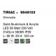 Triac Dimmable Gold Aluminium & Acrylic LED 28 Watt 230 Volt 3146Lm 3000K IP20 L: 90 W: 20 H: 120 cm Adjustable Height - PNL9548