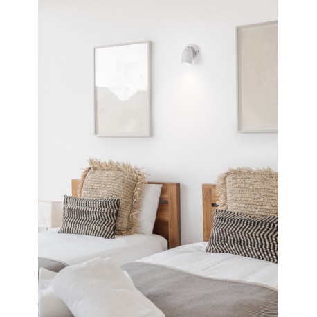 Sandy White Metal LED GU10 1x10 Watt 230 Volt IP44 Bulb Excluded D: 6.1 W: 9.7 H: 7.2 cm Rotating & Adjustable - PNL9555814 - N