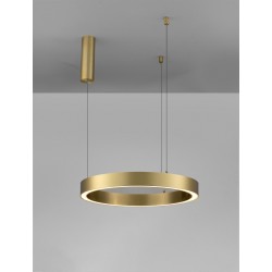 Triac Dimmable Brass Gold Aluminium & Acrylic LED 40 Watt 230 Volt 2153Lm 3000K IP20 D: 60 H: 200 cm Adjustable Height - PNL955
