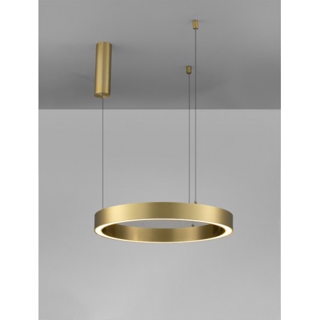 Triac Dimmable Brass Gold Aluminium & Acrylic LED 40 Watt 230 Volt 2153Lm 3000K IP20 D: 60 H: 200 cm Adjustable Height - PNL955