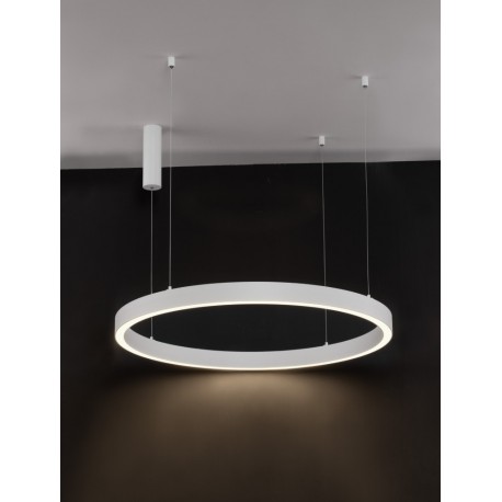 Triac Dimmable Sandy White Aluminium & Acrylic LED 60 Watt 230 Volt 3389Lm 3000K IP20 D: 100 H: 200 cm Adjustable Height - PNL9