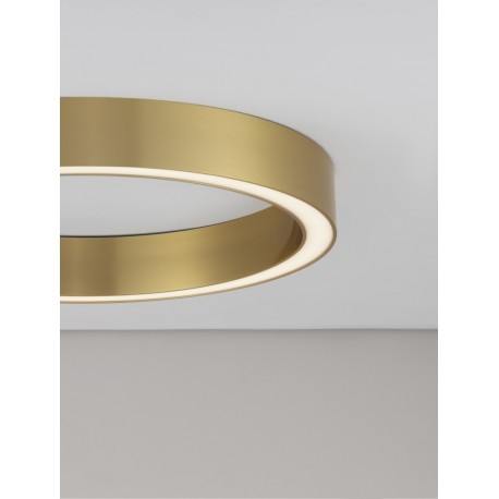 Triac Dimmable Brass Gold Aluminium & Acrylic LED 40 Watt 230 Volt 2153 Lm 3000K IP20 D: 60 W: 4 H: 6.5 cm - PNL9558620 - NOVALU