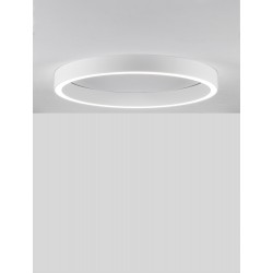 Triac Dimmable Sandy White Aluminium & Acrylic LED 50 Watt 230 Volt 2968 Lm 3000K IP20 D: 80 W: 4 H: 6.5 cm - PNL9558630 - NOVAL