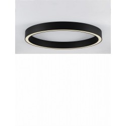 Triac Dimmable Sandy Black Aluminium & Acrylic LED 50 Watt 230 Volt 2968 Lm 3000K IP20 D: 80 W: 4 H: 6.5 cm - PNL9558640 - NOVAL