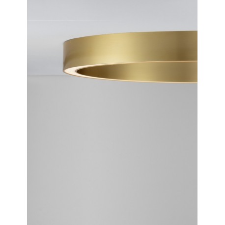 Triac Dimmable Brass Gold Aluminium & Acrylic LED 50 Watt 230 Volt 2968 Lm 3000K IP20 D: 80 W: 4 H: 6.5 cm - PNL9558650 - NOVALU