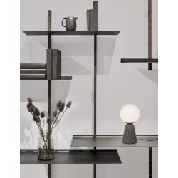 Gray Concrete & Opal Glass LED G9 1x5 Watt 230 Volt IP20 Bulb Excluded D: 10 H: 20 cm - PNL9577010 - NOVALUCE