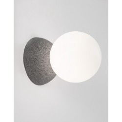 Gray Concrete & Opal Glass LED G9 1x5 Watt IP20 220-240 Volt Bulb Excluded D: 10 W:14 H: 10 cm - PNL9577012 - NOVALUCE