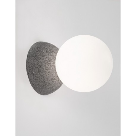 Gray Concrete & Opal Glass LED G9 1x5 Watt IP20 220-240 Volt Bulb Excluded D: 10 W:14 H: 10 cm - PNL9577012 - NOVALUCE